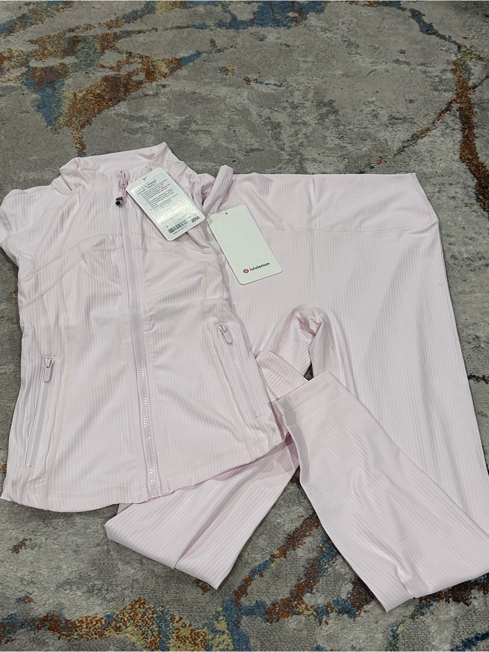 lululemon athletica Light Pink Track Jacket & Joggers Set - Picture 2 of 3